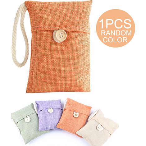 Sac à Charbon de Bambou Purificateur Écologique Linen Format Unique pour Voiture Maison Armoire Déodorant Absorbeur Formaldehyde (1/5)