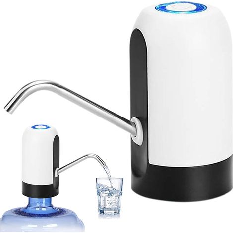 Pompe à Eau Électrique USB avec LED – Distributeur Automatique Universel – Bouton Tactile, Tube Inox & Silicone, Rechargeable 1200mAh – Idéal Maison, Bureau, Camping (1/4)