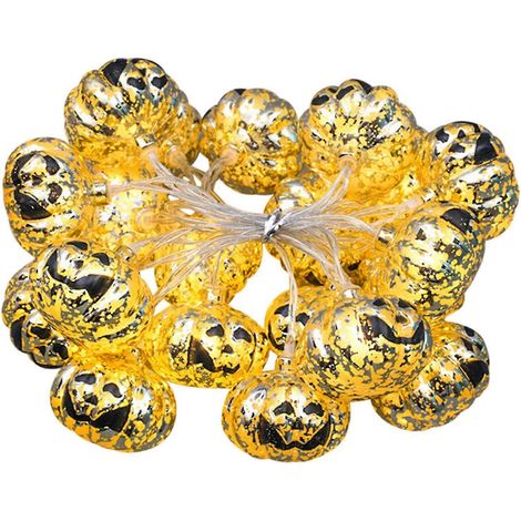 Lumières Halloween, guirlande citrouille 20 led 8.2 Feet déco Halloween, 8 modes lumières fixes et scintillantes pour intérieur, extérieur, festival, fête (1/5)
