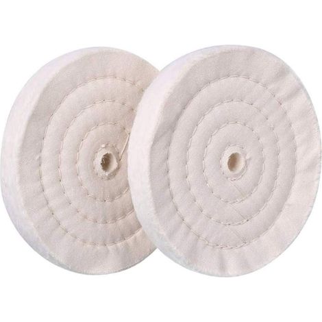 150 mm (6 Zoll) Extra dicke Polierscheiben Baumwolle Schwabbelscheibe 70-lagigfür Tischschleifmaschine Werkzeug mit 1/2“ (12.7 mm) Bohrung 2 Stück (1/4)