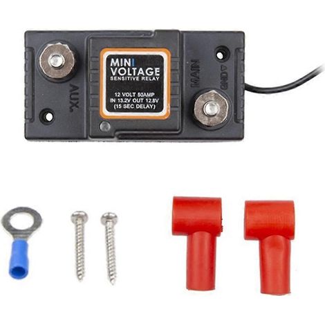 Relé de tensión 12 V VSR para automóvil, controlador de batería Double Intelligence, aislador, relé de batería para autocaravana, batería y camión. (1/5)