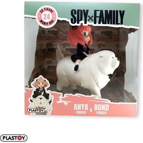 Hucha figura Plastoy Spy x Family Anya y Bond Forger 29 cm blanca (1/4)