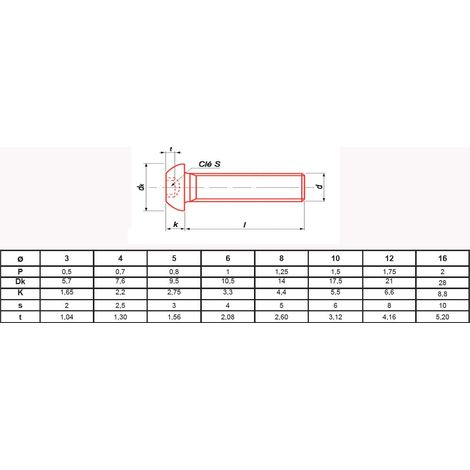 Vis métaux à tête bombée hexagonale creuse à embase classe 10.9 zingué ISO 7380 - 4X10mm Boîte de 200 - ULTIMA - BHC4X10EMBASE