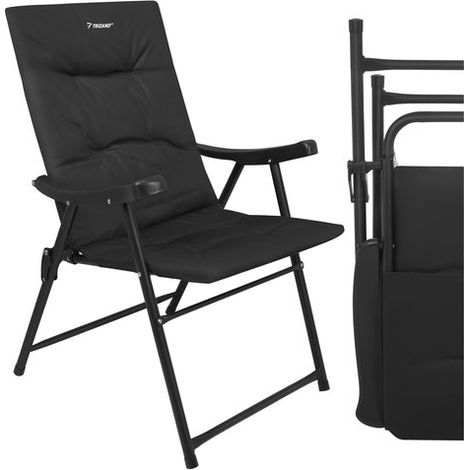 Klappbarer Campingstuhl mit Rückenlehne, 59 x 70 x 91 cm