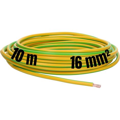 10 Meter Lapp 4520006 H07V-K 16,0 mm² grün-gelb I Erdungskabel I Schutzleiter 16mm2 I Verdrahtungsleitung I Aderleitung flexibel I PVC-Einzelader I Litze I Verdrahtung