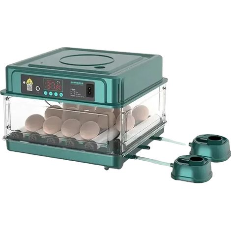Incubadora de huevos, control automático de temperatura, doble alimentación, 15 huevos. (1/2)