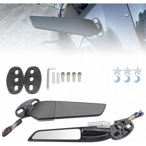 Rétroviseur avec éclairage pour motos, aileron et rétroviseur de style course avec éclairage, un produit très populaire.