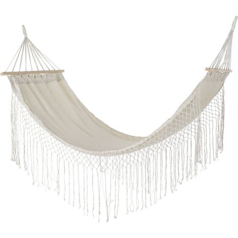DKD Home Decor Hamac Beige Polyester Coton Frange (1/5)