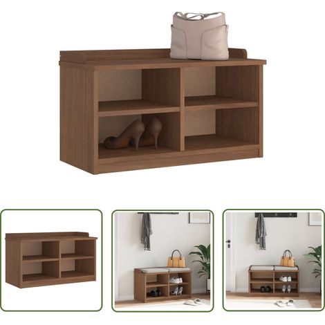 vidaXL Banc de couloir SANDNES 87x40x50 cm bois de pin massif (1/5)