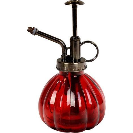 brumisateur arrosoir vintage en verre et laiton avec pompe sur le dessus pour fleurs de bonsa style rtro couleurs multiples (1/4)
