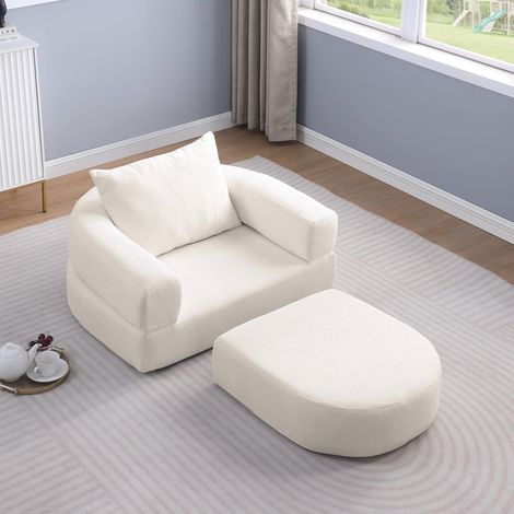 Modulares Sofa Chenille Beige, reversibel, vielseitig kombinierbar (1/5)