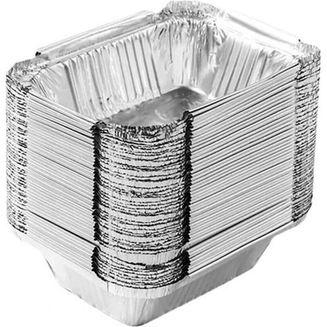 Lot de 50 boîtes en Aluminium for égouttoir à Vaisselle Plateaux en Aluminium(410ml) (1/4)
