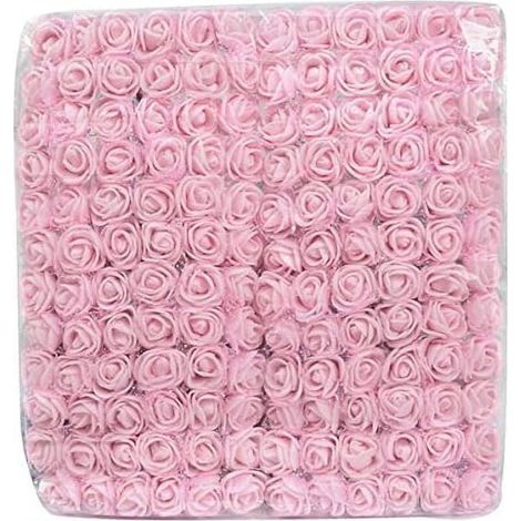 144 têtes de roses artificielles, petites roses fausses pour bricolage, fleurs de mariage, pinces à cheveux-AquaForge (1/4)