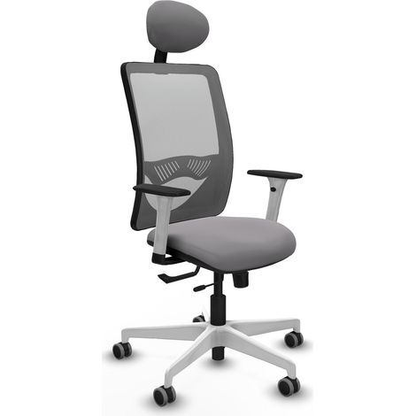 Silla de oficina piqueras y crespo Zulema gris simil piel (1/2)