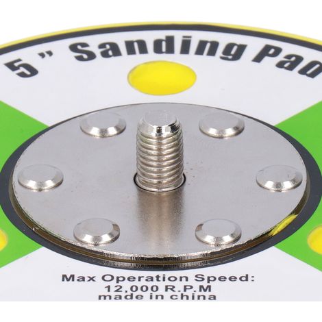 Platorello da 5 pollici Piastra di supporto in PU con gancio e anello 5/16‑24 Tampone per levigatrice pneumatica 12.000 giri/min