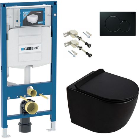 Duofix WC-Set Vorwandelement + Wand-WC spülrandlos Ceramia PixL mit SoftClose-Sitz + Platte (GEDCEPXBMT03-IN)