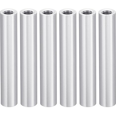 6Pcs Entretoise Filetée M3 en Aluminium 3x5x30mm Argent Métallisé (1/5)