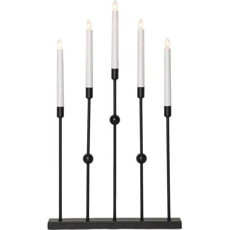 Star Trading Chandelier 'Gustavo', 5 flammes, noir