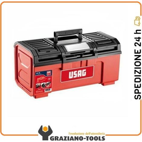 USAG 641 TB 19 VALIGIA BORSA CASSETTA IN PLASTICA PORTA UTENSILI ATTREZZI LAVORO (1/7)