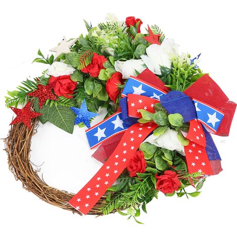 Dekorative Girlande zum amerikanischen Nationalfeiertag, dem 4. Juli, Kranz für Zuhause, Modell 3 (1/5)