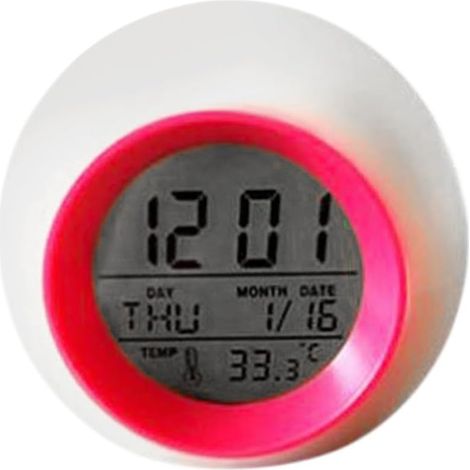 Réveil numérique LED 7 couleurs pour enfants, horloge de table (1/3)
