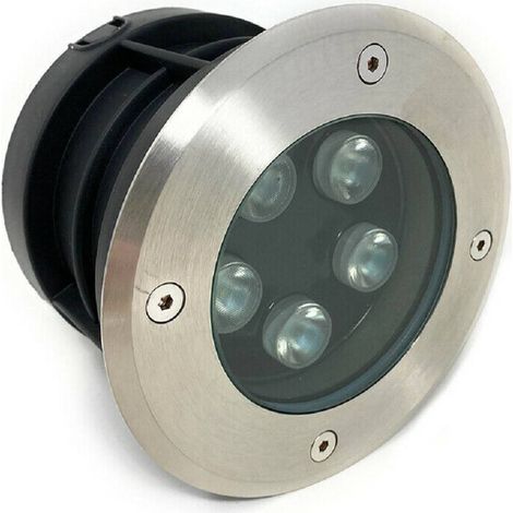 TrAdE Shop Traesio - Faretto Incasso 5 W Calpestabile Segnapasso Esterno Luce 6500k 3000k 4000k Es08-5 - -Bianco Freddo - (1/3)