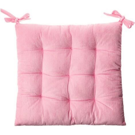 Coussin de chaise en velours côtelé avec dentelle Galette de chaise et coussin de chaise-Ensoleillé (1/5)
