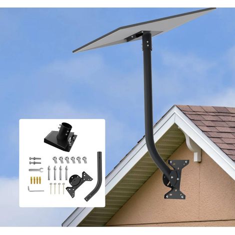 Kit de montage Starlink Gen3, support Starlink réglable, tube coudé, kit de montage avec adaptateur de tube Starlink, support de poteau Starlink, support mural Starlink pour appareils Starlink (noir) (1/5)