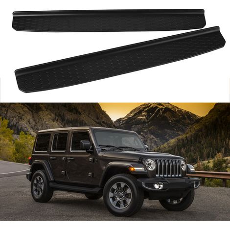 Seuil de porte noir pour Jeep Wrangler JL 2018+ 2 portes (1/5)