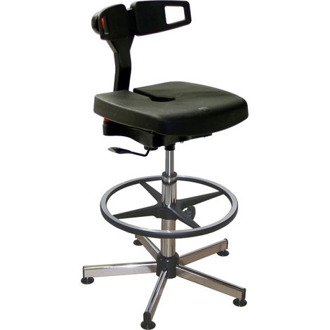 PROVOST - Siège ESD antistatique Provost - Assise polyuréthane noire réglable et ergonomique
