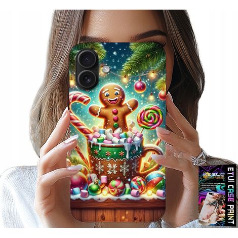 Custodia per iPhone 16 - motivi natalizi di pan di zenzero + vetro (1/5)