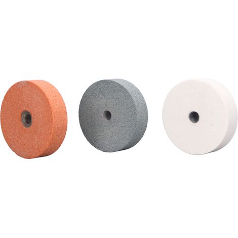 Lot de 3 Disques à Meuler pour Touret à Polir, Accessoire de Ponçage Métal, Céramique, Bois (1/5)