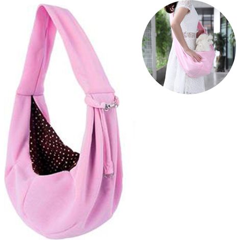 Sac de transport pour chien et chat – Sac de transport réversible mains libres – Ajustable – Pochette souple et fourre-tout – Convient aux chiots, petits chiens et chats pour les voyages en extérieur (1/4)