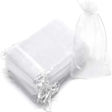 (Blanc, 15 x 20 cm) Lot de 50 sacs de protection pour fruits et légumes, filets anti-oiseaux, pour fraises, raisins et autres plantes. (1/4)
