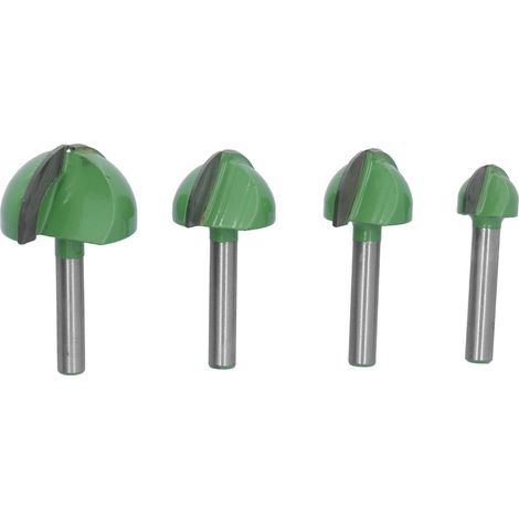 4Pcs Cove Box Router Bit Round Nose 2 Flute Tungsten Steel CNC Woodworking Cutter Tools