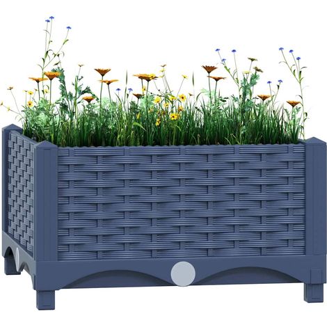 vidaXL Fioriera Rialzata 40x40x23 cm in Polipropilene