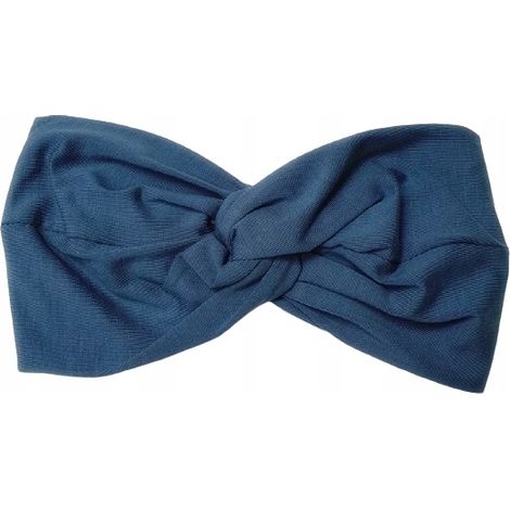 Bandeau d'oreilles élégant pour femme, bleu 007, en bambou - forme profilée (1/5)