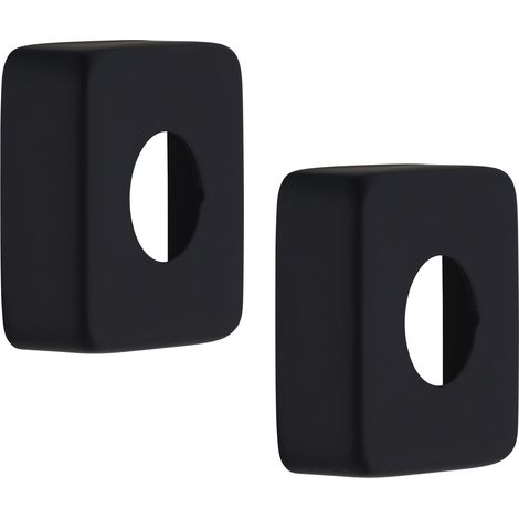 Noyon & Thiebault – Rosace carrée 3/4 – 59x59 mm – Hauteur 19 mm – Métal noir pour robinetterie filetée – Cache filetages pour installation plomberie