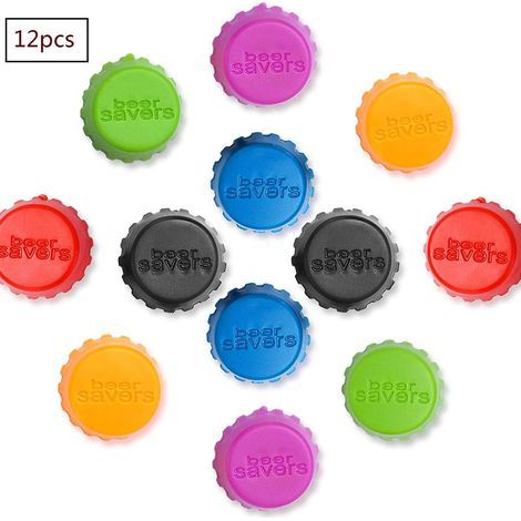 Nuoshen, pack of 12 silicone crown caps, colored beer caps KLB-AquaForge (1/5)