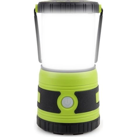 Lampe de camping Crezuo de 1500 lumens, avec quatre modes d'éclairage réglables et des piles, idéale pour les tentes et les randonnées nocturnes.-Chrom