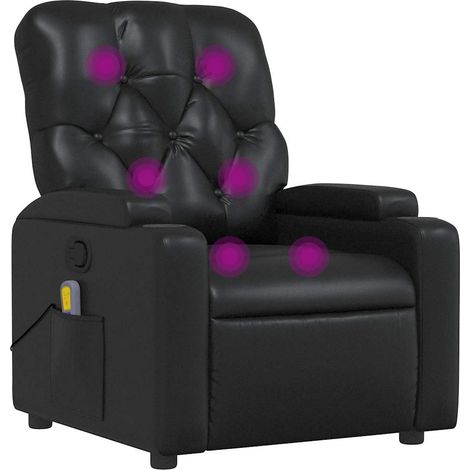 Maison Exclusive - Massagesessel Schwarz Kunstleder