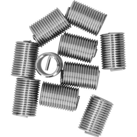 10 Stück Gewindeeinsätze, Reduziermuttern-Reparaturwerkzeug aus Edelstahl, Drahtbefestigungselement M18x2,5/2,5D (1/5)