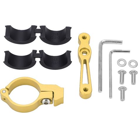 Adaptateur porte-bidon pour vélo, en alliage d'aluminium, fixation pour tige de selle, doré (1/5)