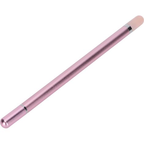 Stylet tactile universel avec capuchon magnétique et étui de transport pour écrans tactiles - Rose