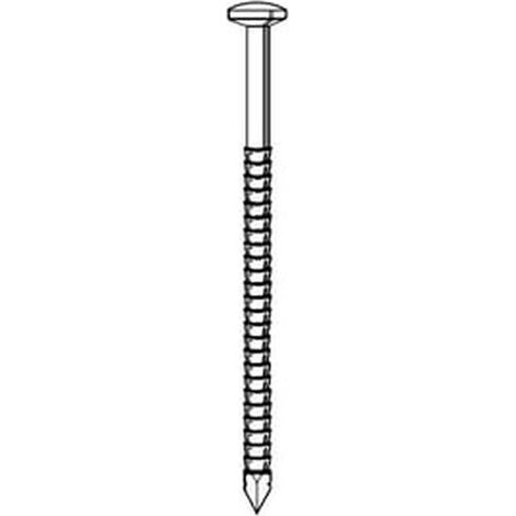 Pointe Annelée en Vrac Tête Bombée Inox A4 - 35/38x90 mm en Seau de 5 kg - D-Work (1/2)