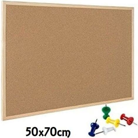 Tableau D'affichage En Liège Avec Cadre En Bois 50x70cm Notes Photos + épingles