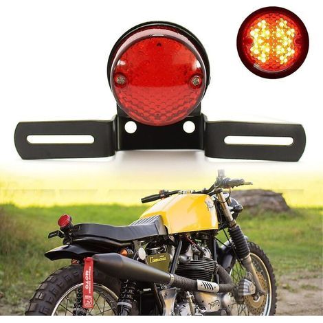 Feu arrière intégré à 30 LED avec plaque d'immatriculation pour motos de type Cafe Racer, Chopper, Bobber, Street Bike, Scooter, Cruiser, ATV et tout-terrain. (1/5)