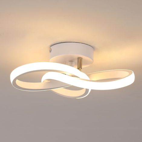 Plafonnier LED Design 22W, Luminaire de Plafond en Forme de Trèfle 2500LM, Suspension Moderne pour Couloir, Éclairage Intérieur Blanc Chaud 3000K, Diamètre 25cm (1/5)