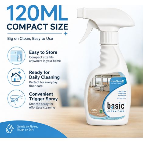 KineShineX Floor Cleaner Multi-functional Household Stain Remover and Cleaning Spray for Wood Flooring, Tile Flooring, and Composite Flooring (1/4)