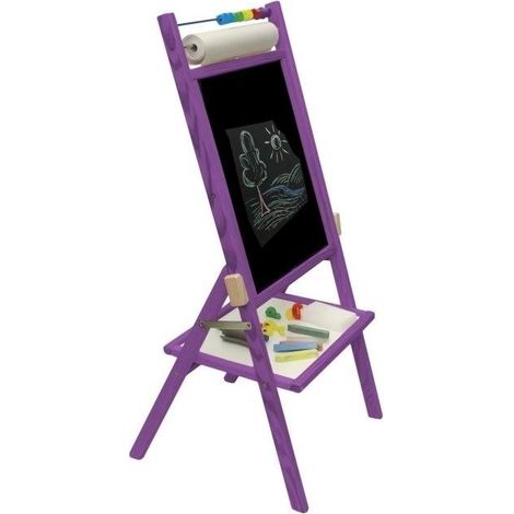 Tabla giratoria morada con rollo de papel